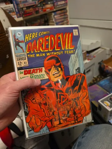 Classic Daredevil comic in a protective bag