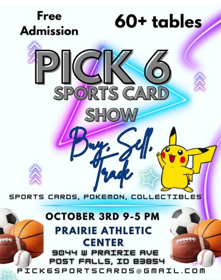 Pick 6 Sports Card Show flyer