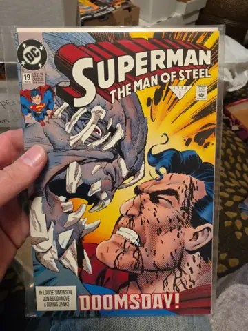 Superman comic with Doomsday on the cover